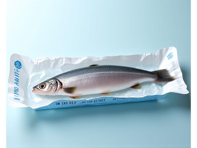 Poisson frais dans un emballage biodégradable et propre Flots Purs